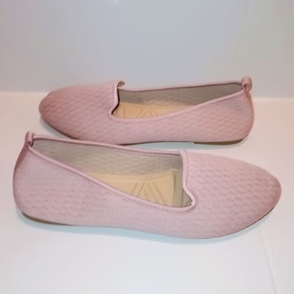 Sobeyo Sweater Soft Ballet Flats-Size 10-Pink-Breathable-Soft Foldable Sole - Picture 3 of 8